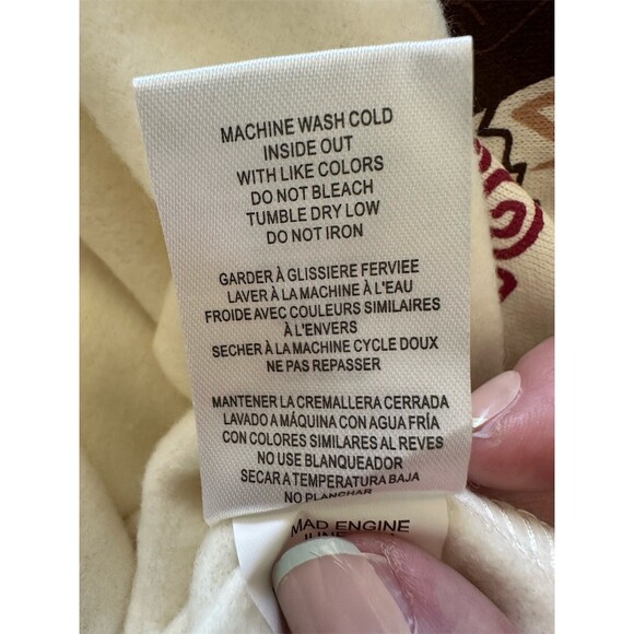 Disney Moana 2 Girls Sweatshirt Ivory Graphic Crewneck Pullover XL 14 - Picture 4 of 7